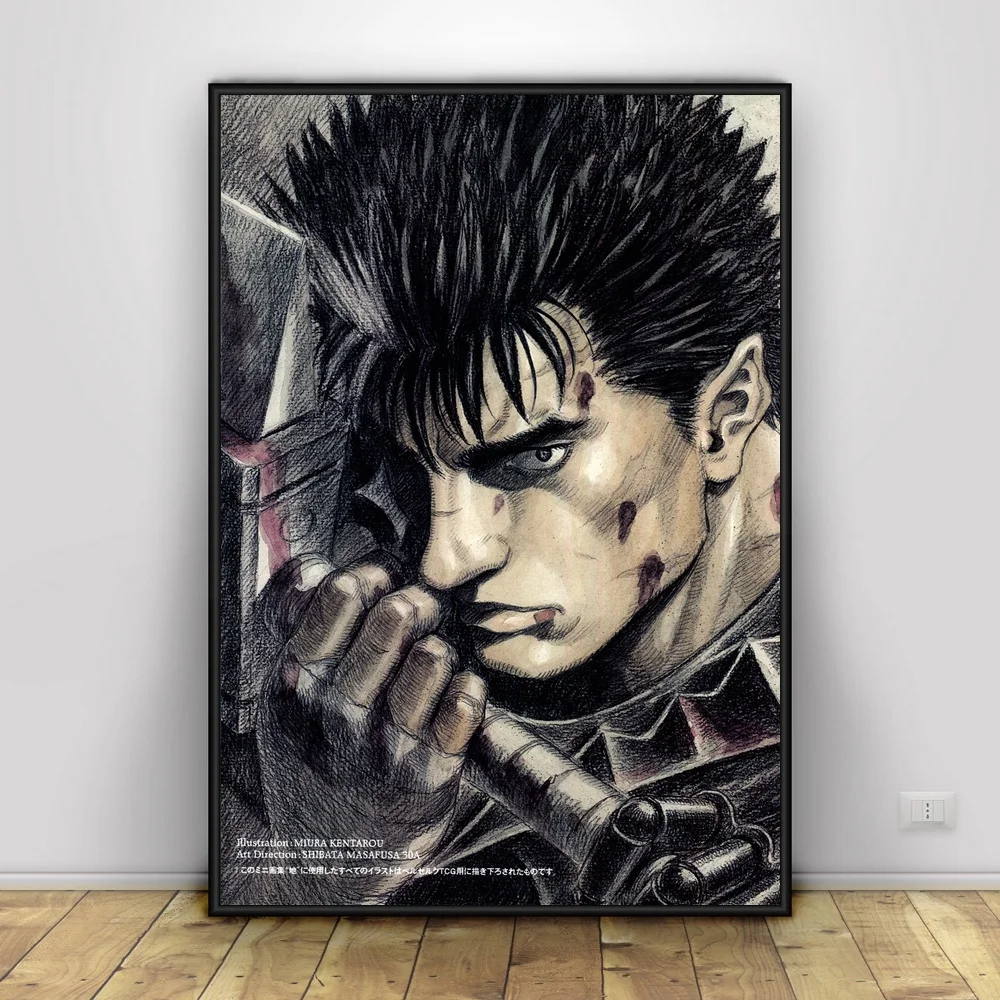 9 Berserk плакат японское аниме искусство Шелковые Плакаты Настенный декор принты - Цвет: 9