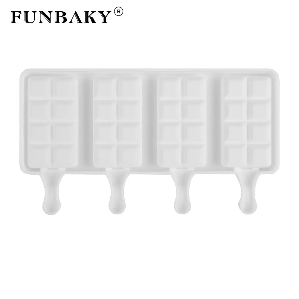 FUNBAKY форма решетки DIY силиконовая для мороженого мороженое с Деревянными