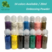 pack of 14 wholesle embossing powder shiny gold silver material 20ml diy metallic paint 14 colors mixed