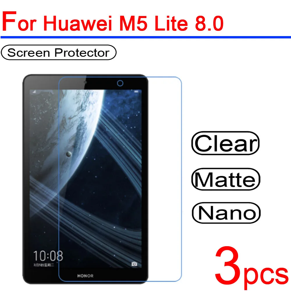 3 шт. ультра прозрачный мягкий ЖК-экран Защитная крышка для Huawei Mediapad M5 lite 10 8 0 1 Wifi