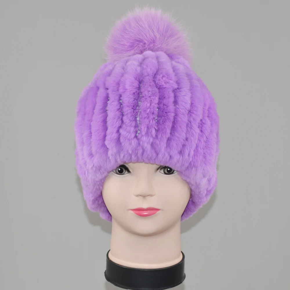 Новые зимние русские натуральные шапка из меха кролика рекс для женщин хорошая