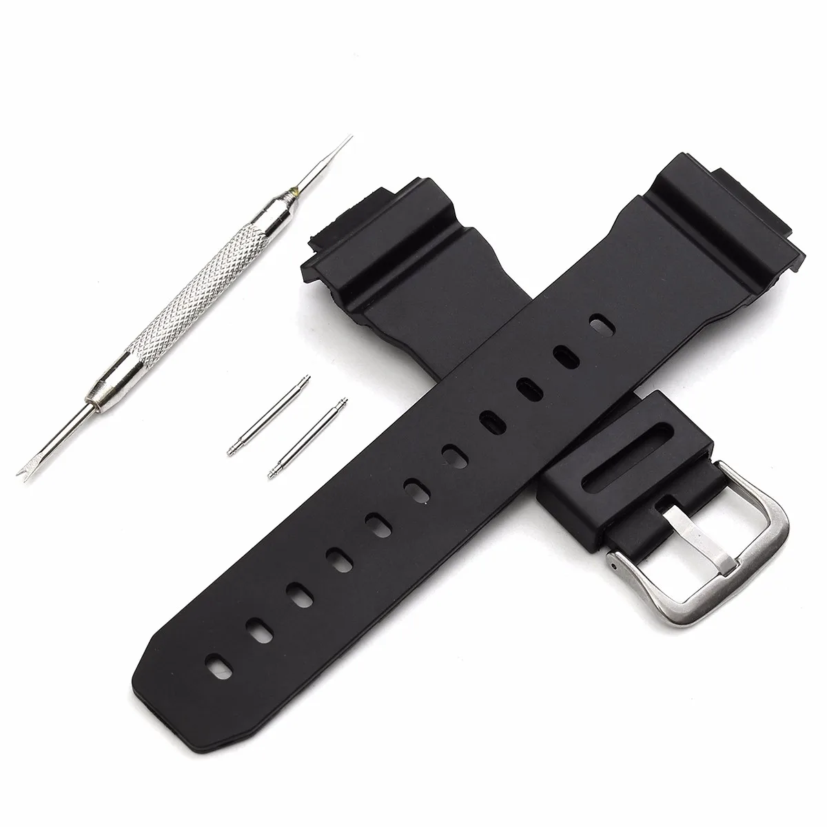 Резиновый ремешок для часов спорта дайвинга 16 мм мужской Силиконовый браслет с