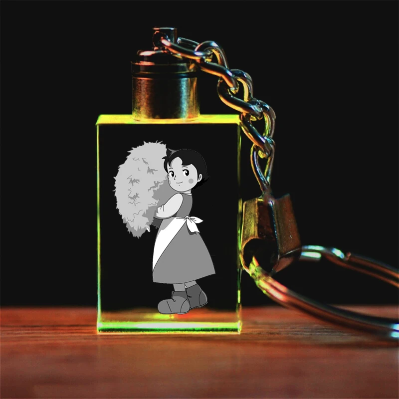 IVYYE Heidi девушка квадратный аниме светодиодный брелок для ключей Фигурка Кристалл игрушка брелок Светильник брелок для ключей унисекс индивидуальные подарки Новинка
