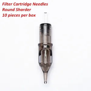 Картридж с фильтром иглы круглые шейдеры #12 длинные конусные Иглы для татуировки совместимы картриджной системой татуировочная машина и ручка 10 шт