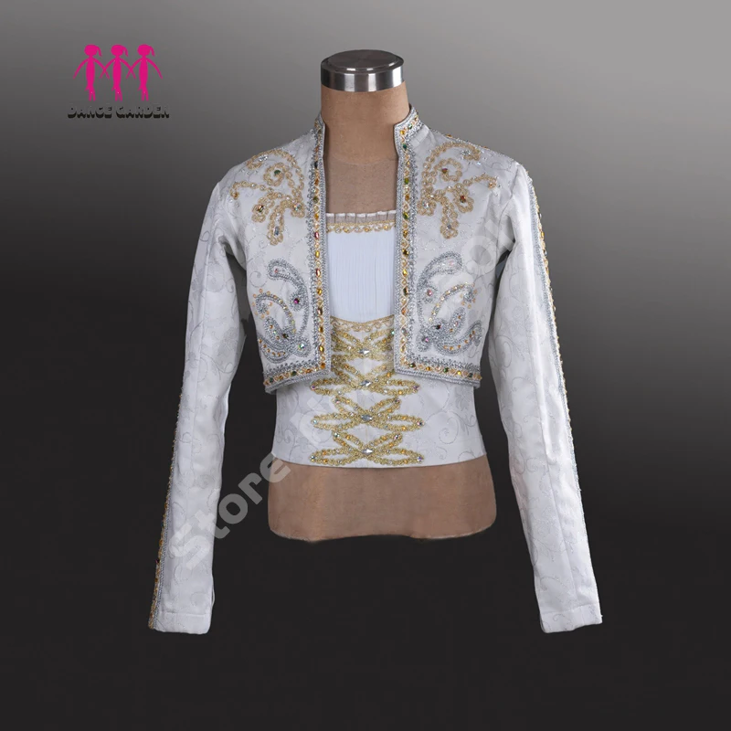 

Mens Ballet Tunics Silver Gold Boy's Ballet Top Professional Ballet Outwear Prince Male Ballet Jacket Stage Dance Costume B009