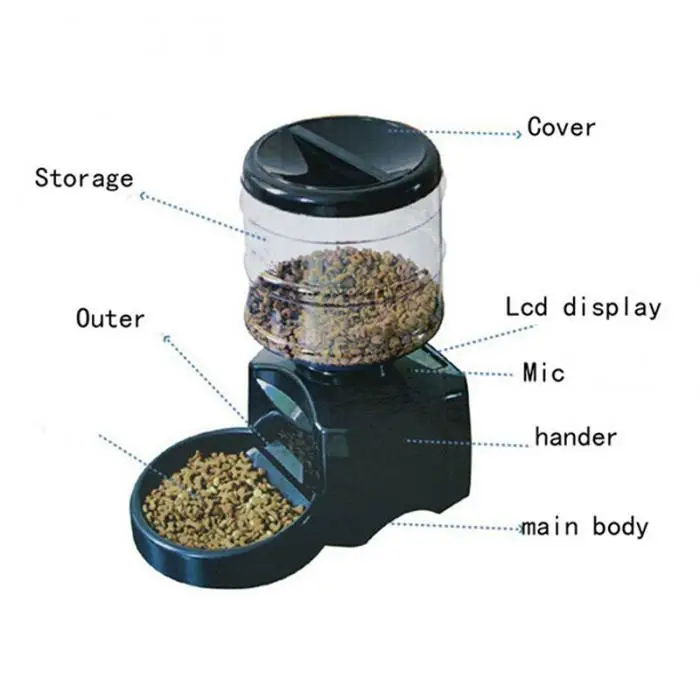 5.5L Pet Dog Feeder автоматический электронный цифровой дисплей миска дозатор кормушка для собаки кошки 2018ing