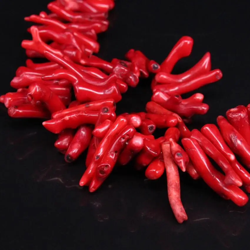 Бусины Из Красных бамбуковых коралловых веток 15 5 дюймов|loose beads|coral branch beadsbamboo coral |