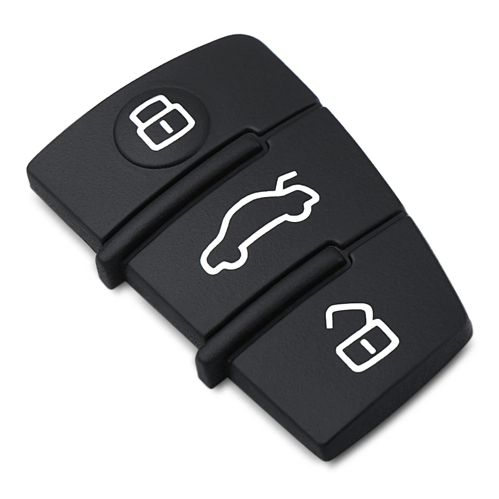 3 кнопки Замена резиновый пульт дистанционного управления брелок для Audi A3 A4 A5 A6 A8