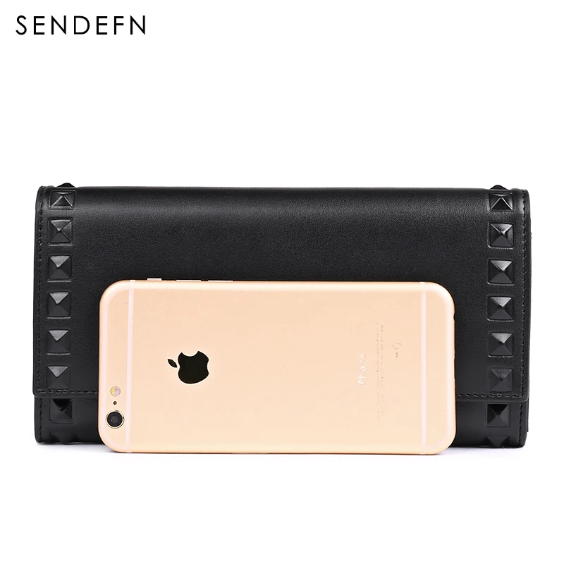 Sendefn сплит кожаный бумажник женщины кошелек бренд Портмоне новый женский длинный