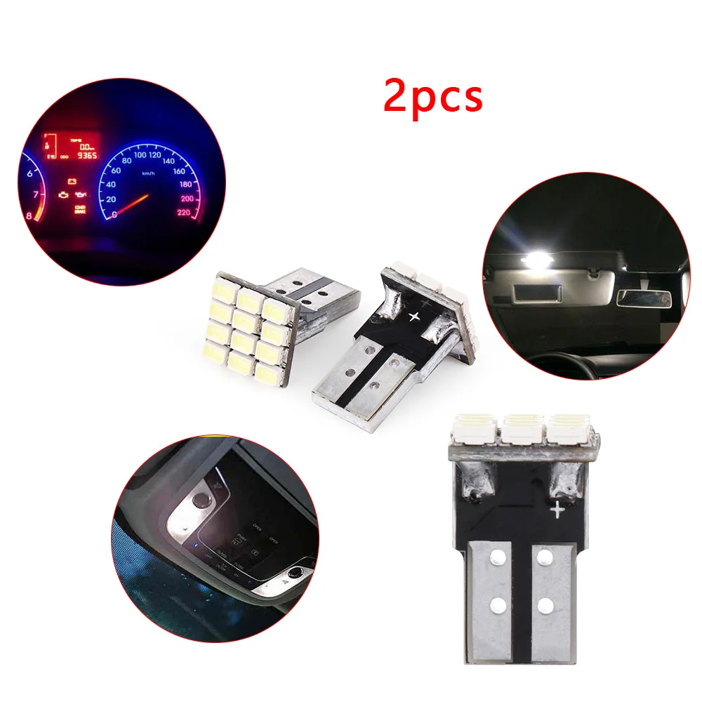 W5W 12SMD 1206 Автомобильный Клин белый светодиод постоянного тока 12 В безошибочный