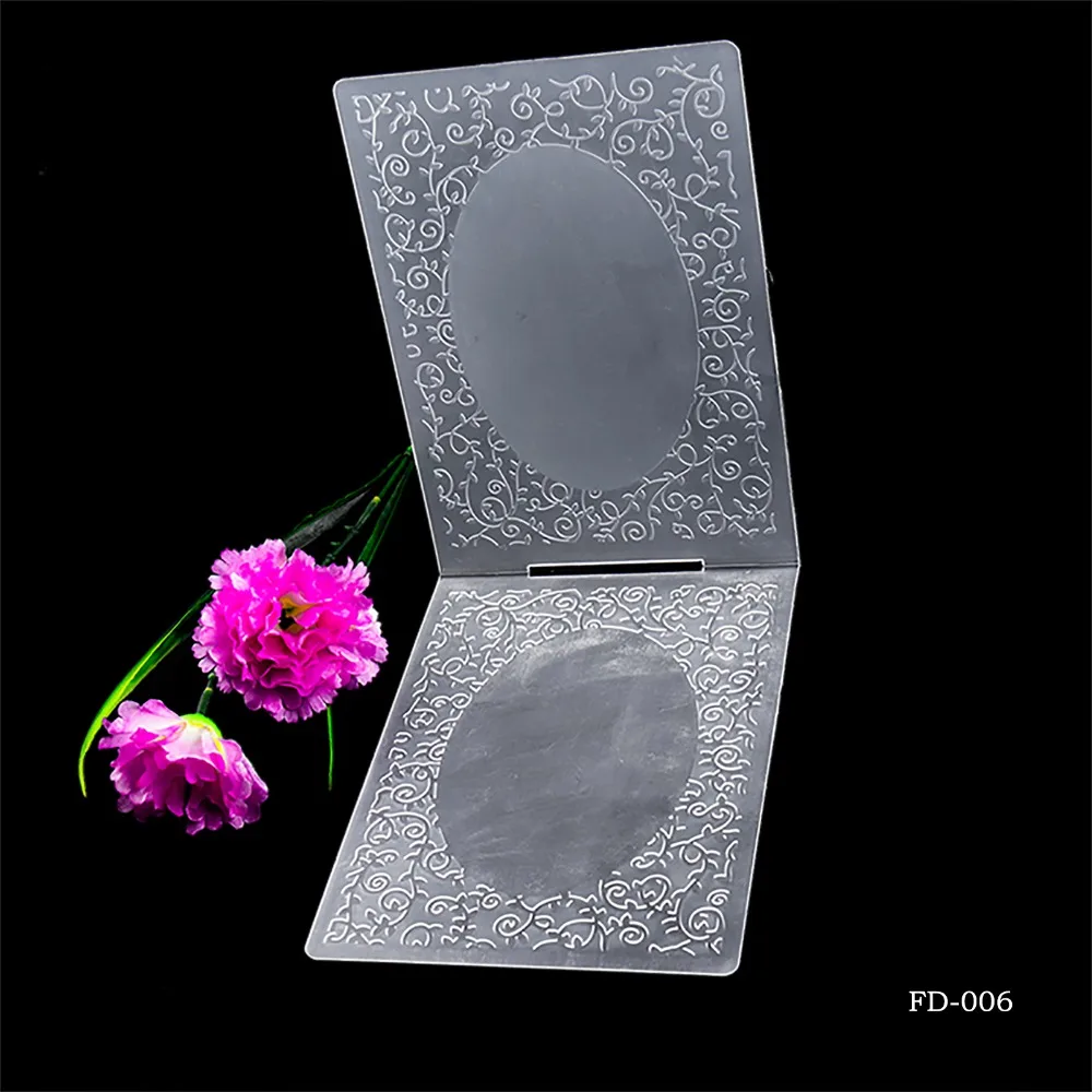 Пластиковая папка для тиснения с овальной рамкой самостоятельного изготовления