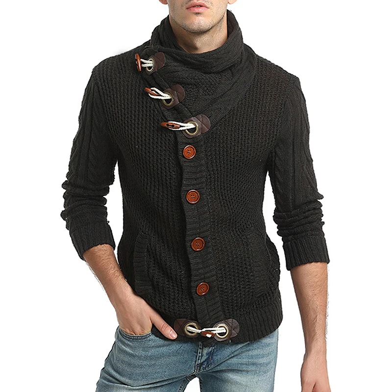 

2018 Brand Autumn Winter Fashion Casual Cardigan Sweater Coat Men Loose Fit Warm Knitting Clothes Sweater Coats Men XXL