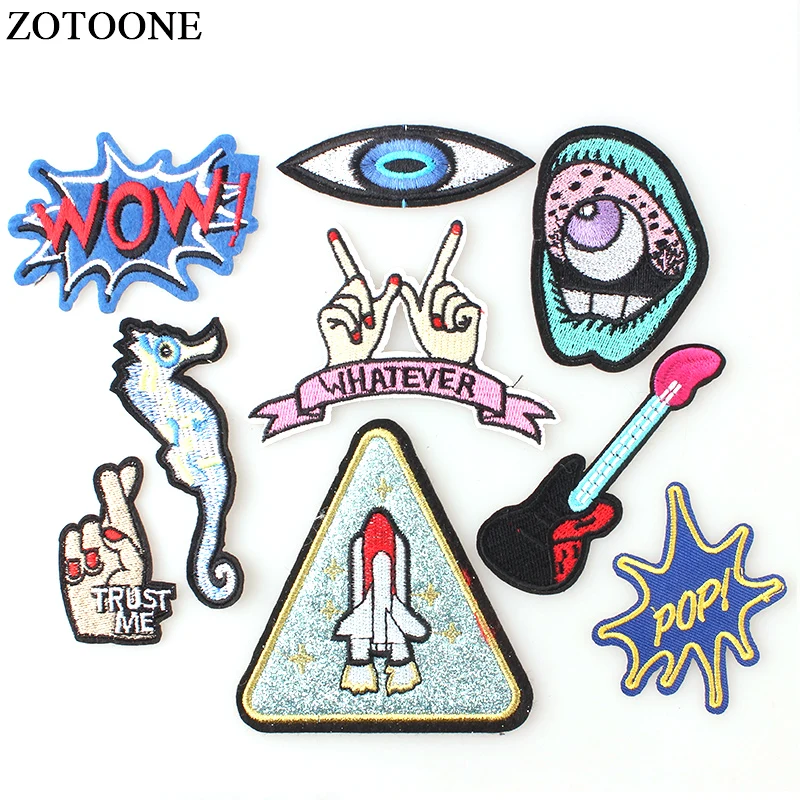 ZOTOONE 1 шт. письмо нашивка в стиле панк Дешевые Вышитые милые нашивки аппликация
