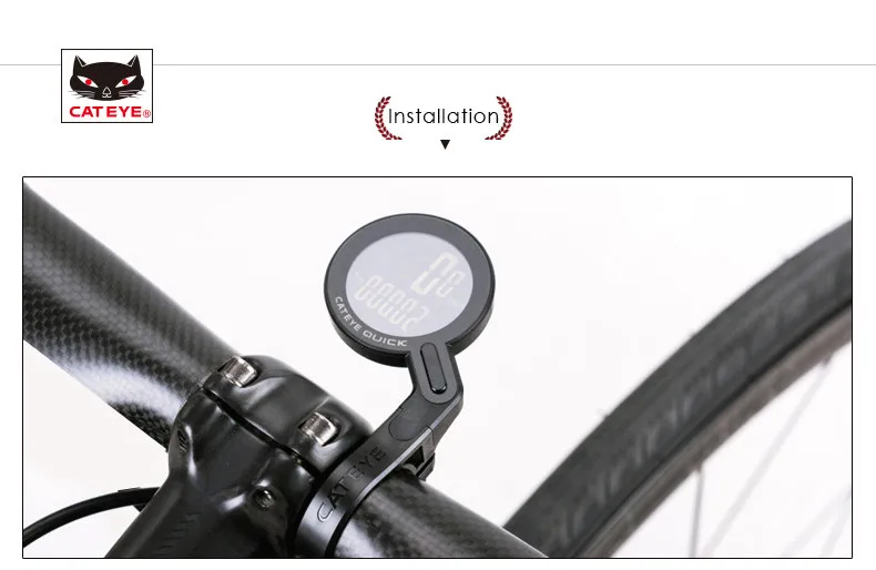 CATEYE Велосипедный компьютер велосипед Strava беспроводной Велосипедный Спидометр Велоспорт Водонепроницаемый Секундомер интегрированный передний держатель компьютер