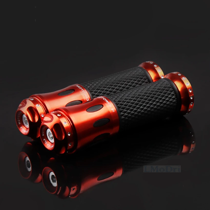 LMoDri мотоциклетные ручки из алюминия 7/8 '' с ЧПУ резиновая гелевая рукоятка 22 мм