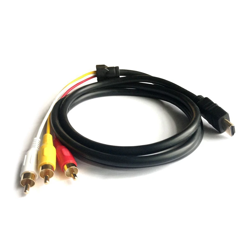 1 5 м HDMI к 3 RCA Штекерный кабель Аудио Видео AV компонентный конвертер адаптер для HDTV