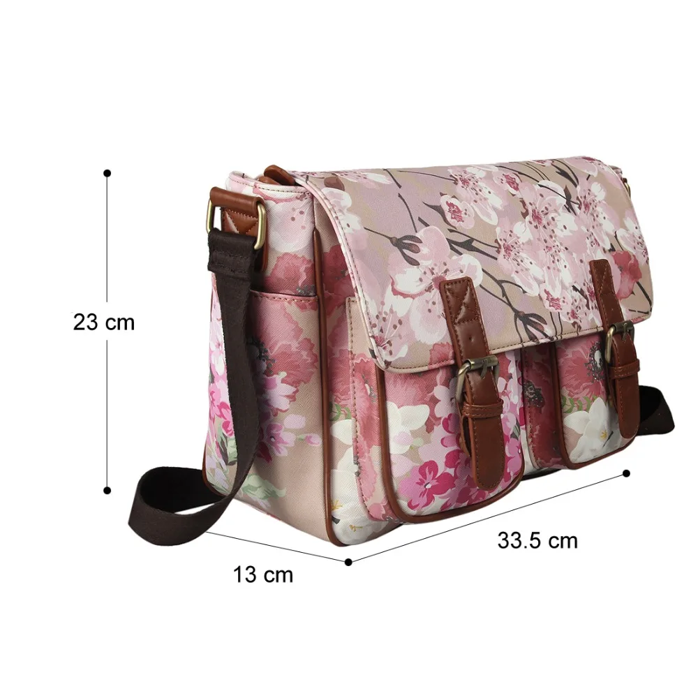 ECOSUSI женская сумка на плечо с цветочным принтом ретро сумки мессенджеры
