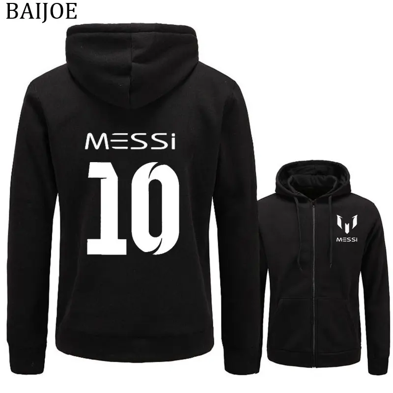 Новые толстовки с Месси BAIJOE кардиган принтом MESSI 10 мужские свитшоты повседневная