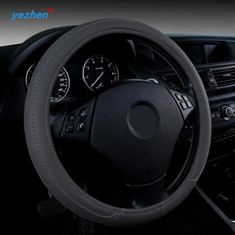 3D дышащий всесезонный универсальный чехол рулевого колеса автомобиля 38 см/15