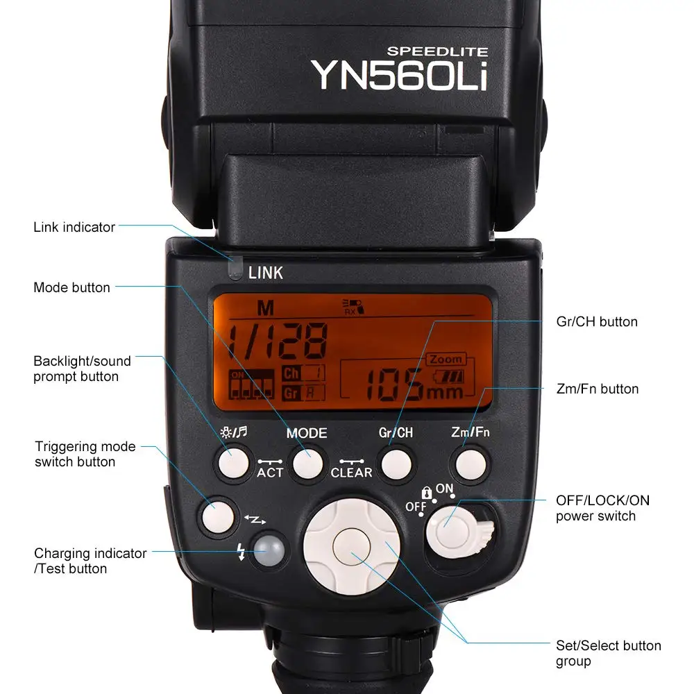YONGNUO YN560Li источник питания Вспышка Speedlite GN58 2,4G для Canon для Nikon Pentax Olympus DSLR камер
