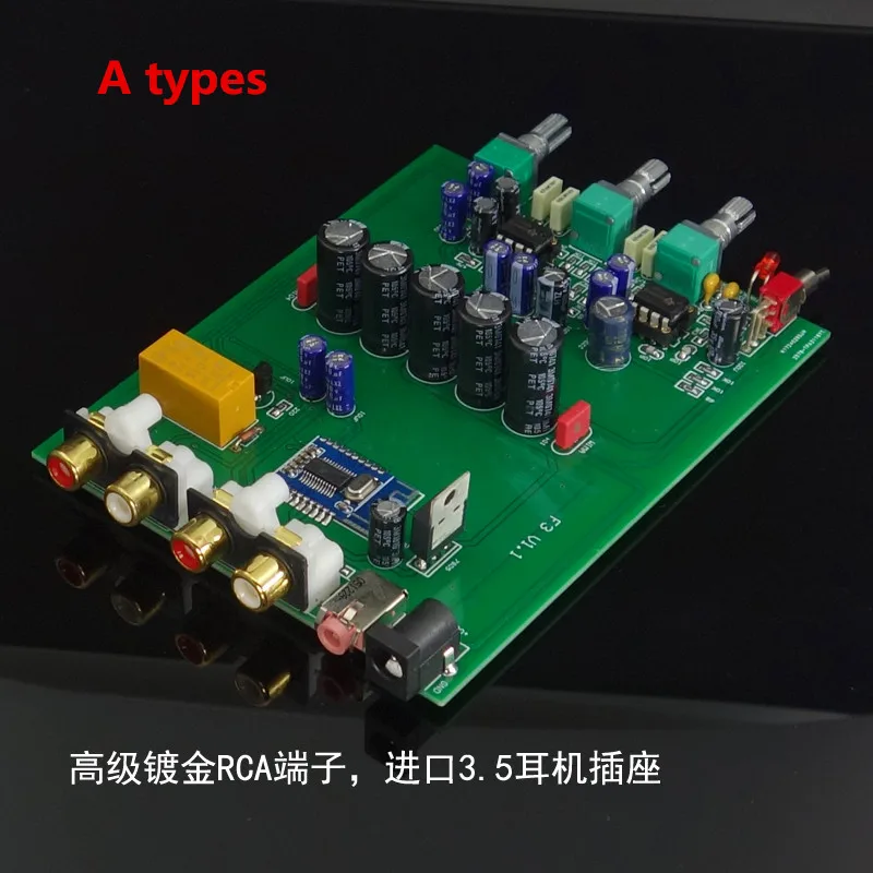 DC12V NE5532+ 6J5 Bluetooth 4,2 уровень температуры 2 тон ВЧ бас Отрегулируйте ламповый предусилитель усилитель