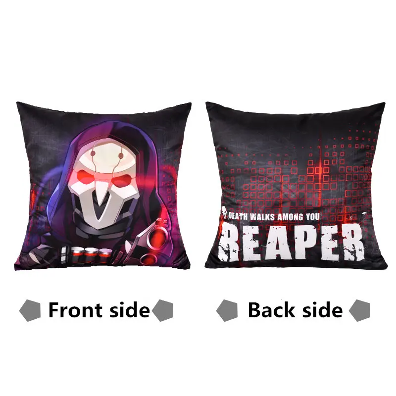 Amellor 40*40 см, новинка, подушка для наездника, OW Dva Mercy Mei Reaper Genji Hanzo Tracer, аниме Solf, автомобильные наволочки, подарки