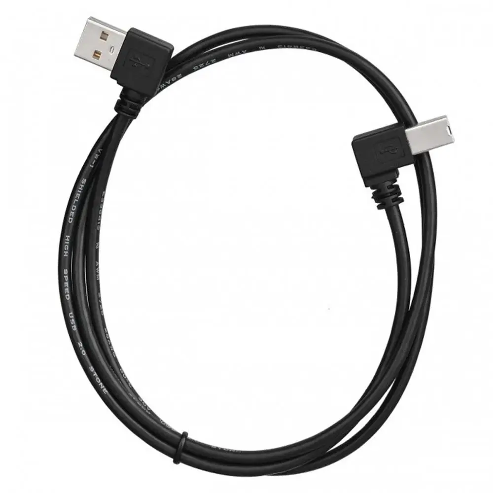 Правый и левый угол USB 2 0 A папа на B Тип BM сканер для принтера под прямым углом 90