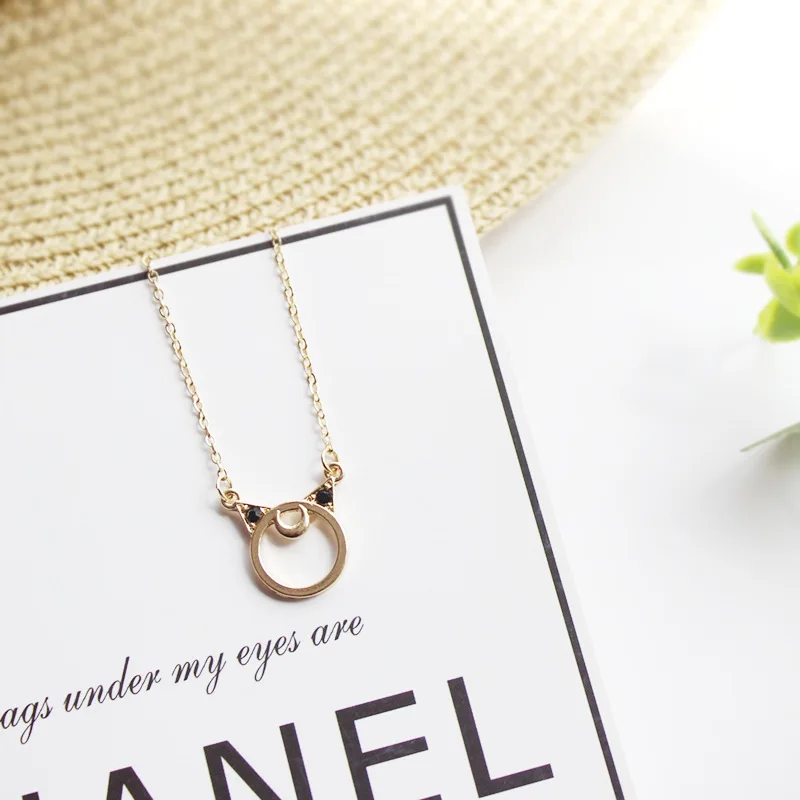 Ожерелье для женщин и девушек японское серебряное золотое ожерелье с полыми