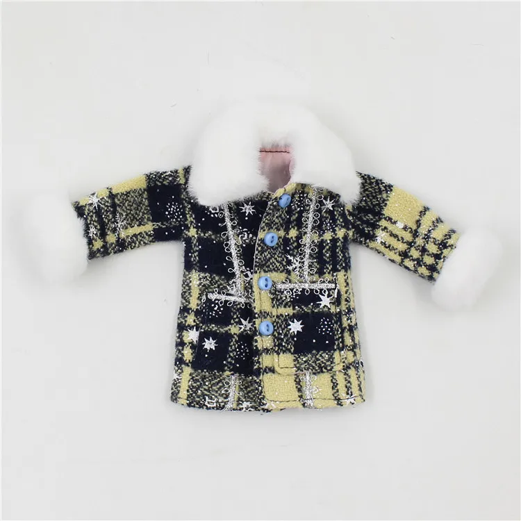 Blyth doll ледяное пальто фиолетовый зеленый клетчатая зимняя одежда - Цвет: A