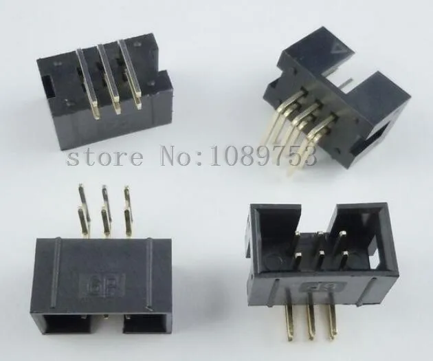 

20 pcs 6 Pins 2x3 Box Header Connector IDC Male Sockets Right Angle 2.54mm