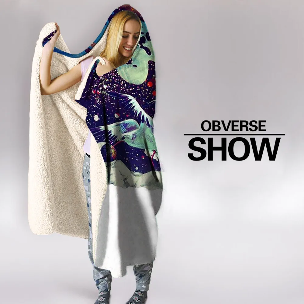 Новейшее аниме одеяло с капюшоном для взрослых 3D принтом забавные модные