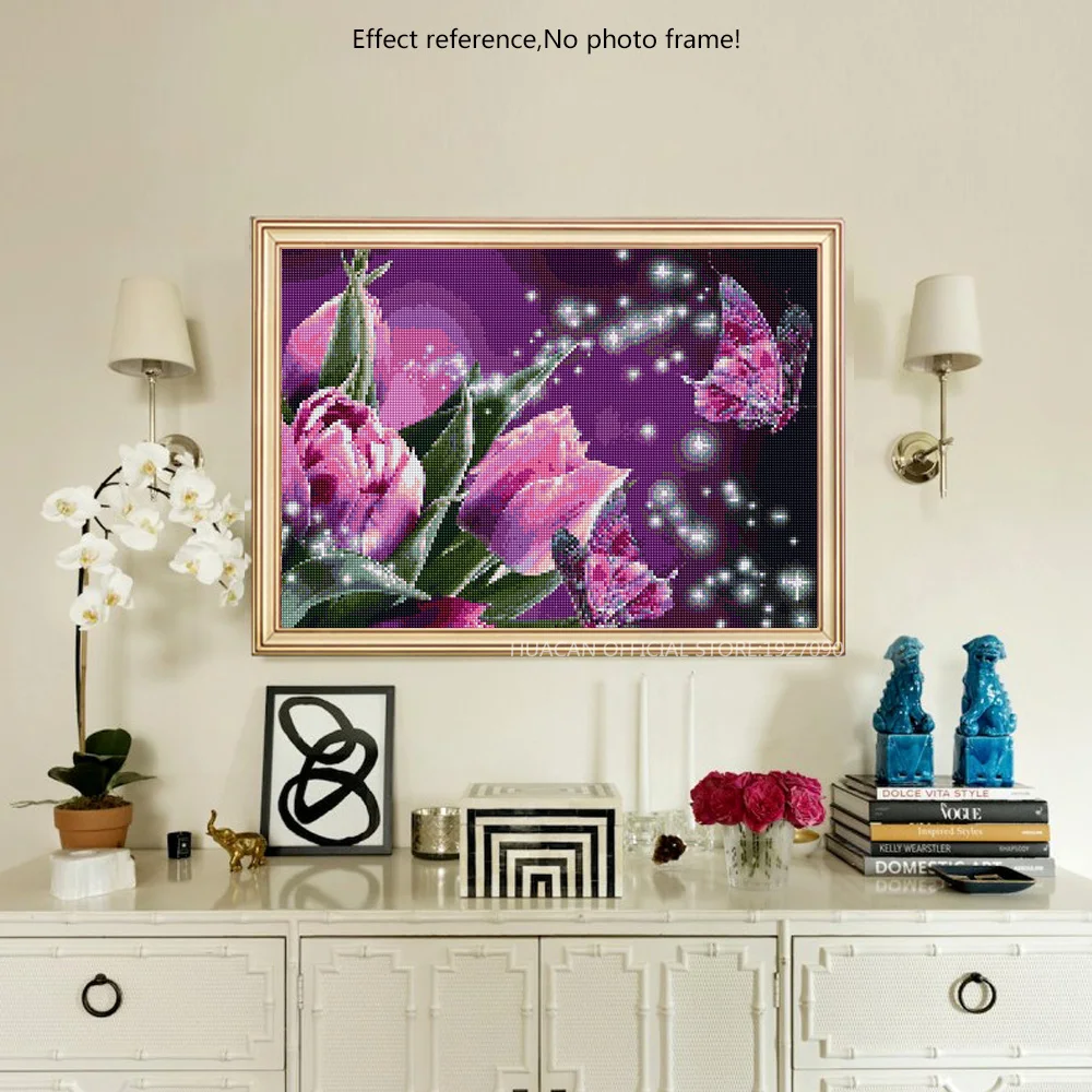 DIY Diamond Embroidery Flower Painting Cross Stitch Full Square Rhinestone Mosaic Unfinished Home Decoration Gift | Дом и сад