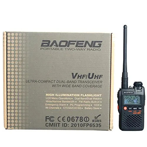 Оригинальные мини Baofeng UV-3R Двухканальные рации Dual Band 136-174/400-470 двухдиапазонный УКВ