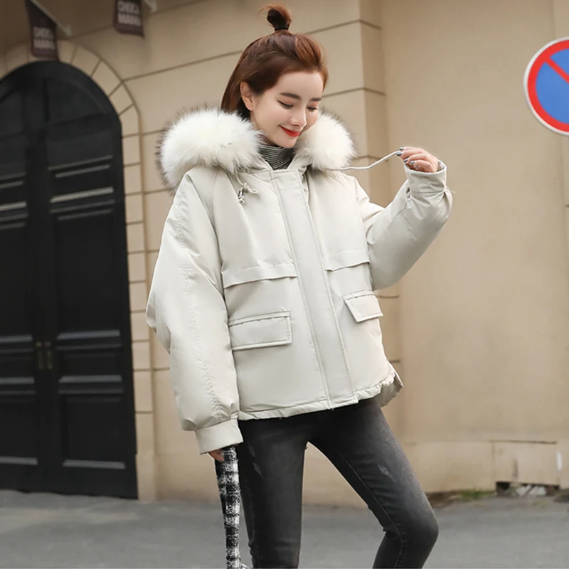 2018 зимние пальто Для женщин с большой меховой воротник Толстая теплая одежда