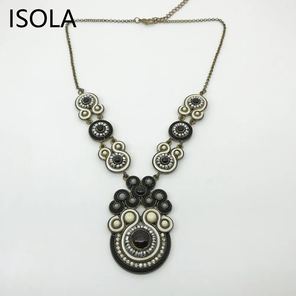 ISOLA эффектная Очаровательная люстра круглая винтажное этническое ожерелье