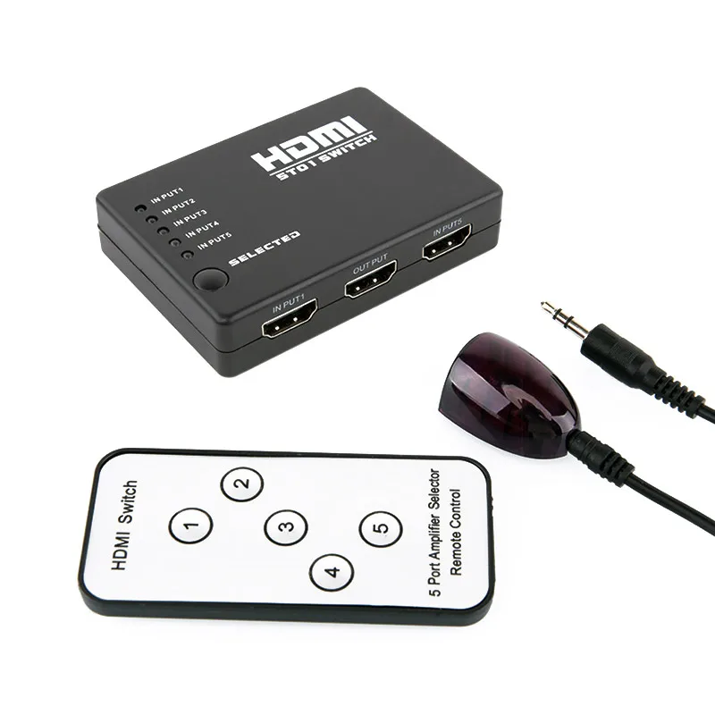 5 портов HDMI сплиттер HD к 1080P в 1 совместимый для HD-DVD SKY-STB PS3 Xbox 360 ТВ адаптер кабель |