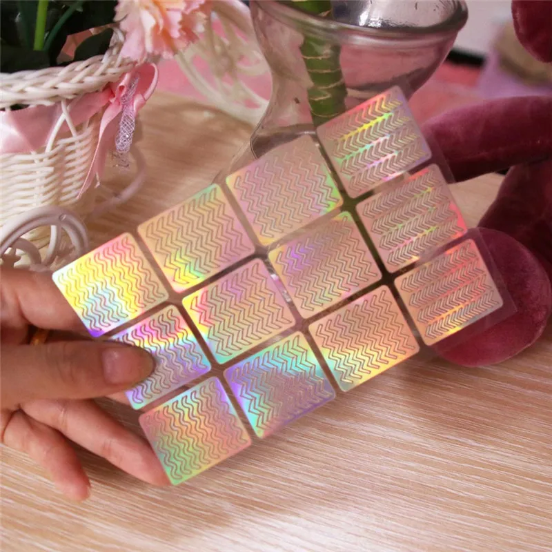 24 листа наклейки для ногтей Полые нерегулярные сетки трафарет многоразовые