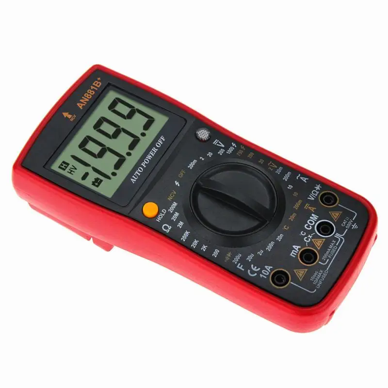 Мультиметр температуры Цифровой мультиметр AN881B AC DC измеритель напряжения