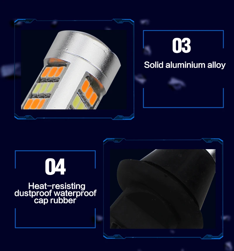 AEING нет Hyper Flash/Canbus безотказное переключение 1156 Ba15s P21W/Bau15s PY21W/T20 7440 светодиодов лампы Янтарный указатель поворота светильник DRL