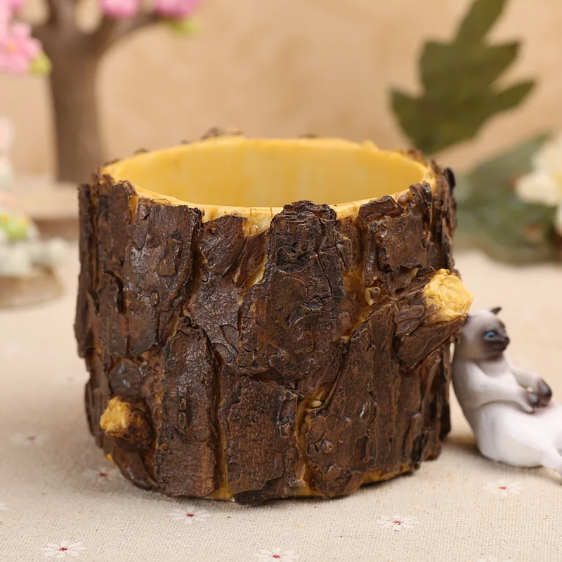 

Zakka Creative Home Furnishing Ornaments Cartoon Chinchillas Small Tree Pile Fleshy Resin Succulent Plants Flowerpot