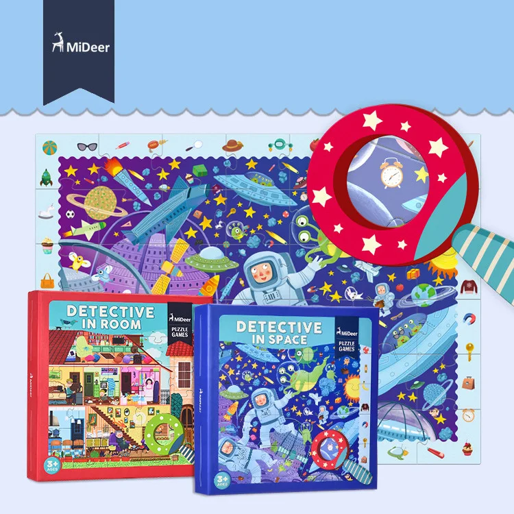 Большой мультяшный пазл Mideer детская головоломка с лупой подарки | Игрушки и хобби
