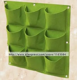9 pockets flat Pocketgarden подвесные горшки для растений, настенный горшок, вертикальные садовые цветочные горшки и кашпо, подвесные горшки для цветов, Садовые принадлежности - Цвет: 9 pockets flat