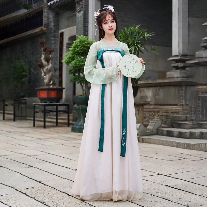 Hanfu Женский Китайский древний костюм розовое/зеленое платье феи карнавальный костюм Взрослый карнавальный наряд сценическая одежда Hanfu bl77