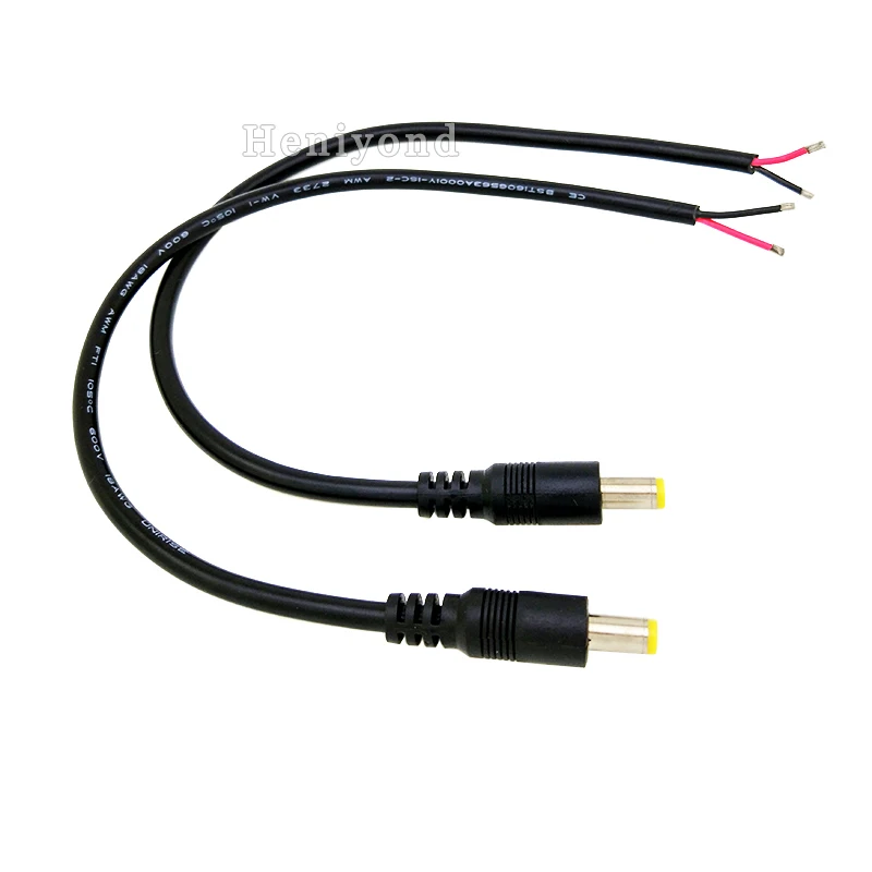 10 пар DC Мощность Мужской и Женский Разъем 5.5x2.1 мм разъем 18AWG кабель 25 см с высокого качества