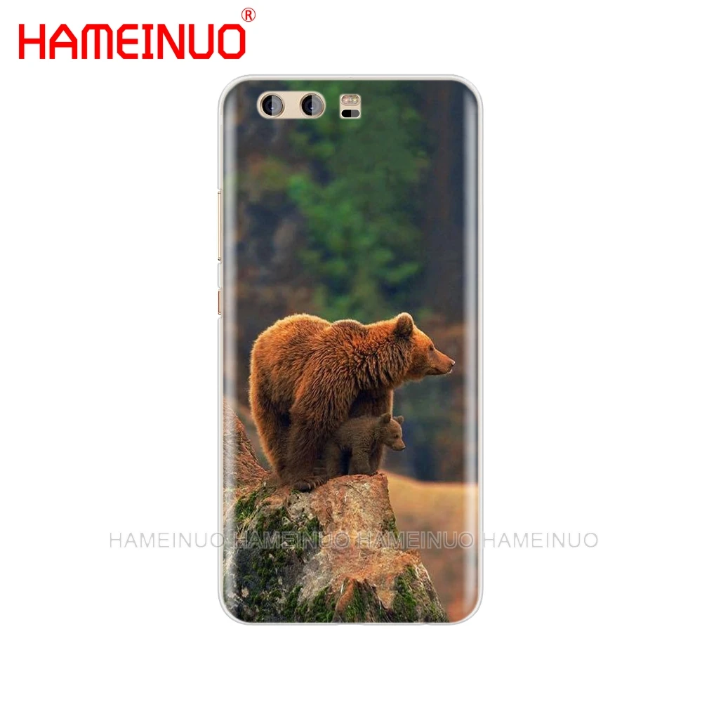 Одинарный чехол HAMEINUO с коричневым медведем из Аляски для телефона huawei Ascend P7 P8 P9 P10