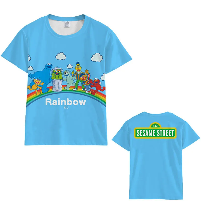 Cosraod футболка Улица Сезам большая птица Элмо косплей 3D Печатный короткий рукав