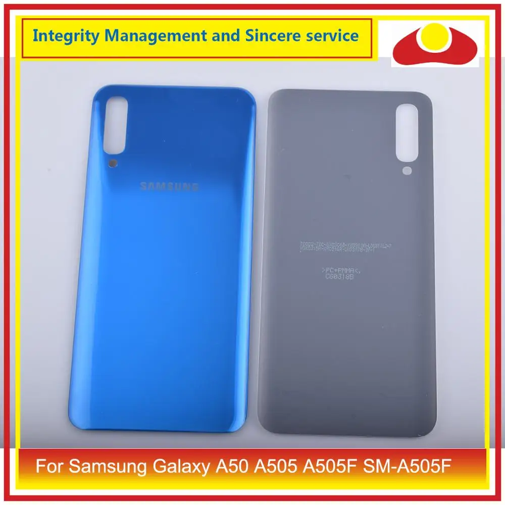 10 шт./лот для Samsung Galaxy A50 A505 A505F SM корпус батарейный отсек Задняя стеклянная крышка
