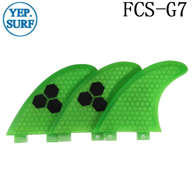 Плавник для серфинга FCS G7 плавник сотовый плавник для доски для серфинга зеленый цвет серфинга плавник Quilhas Подруливающее устройство аксессуары для серфинга