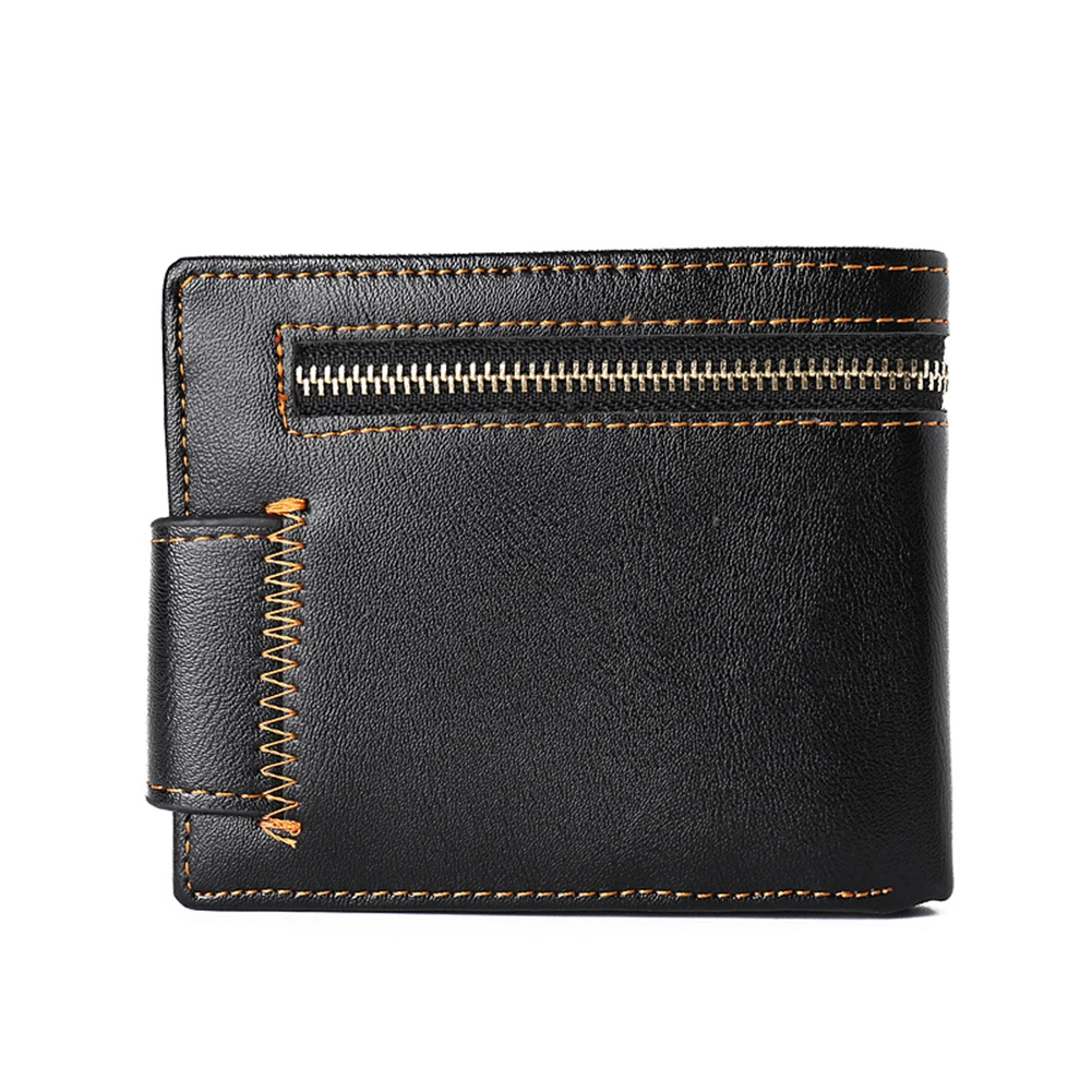 Для мужчин кожаный бумажник портмоне держателей кредитных карт Trifold сцепления