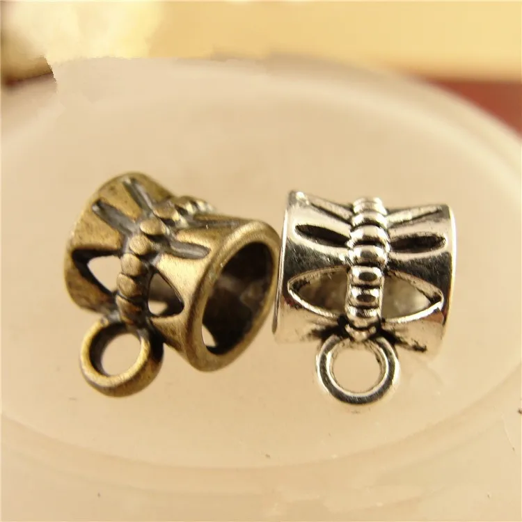 50 шт винтажные 5 мм большие отверстия античные серебряные бусины под залог